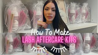 A DAY IN THE LIFE OF A LASH TECH| How To Make Lash After Care Kits