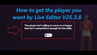 FC25 - How to get the player you want by Live Editor V25.3.8