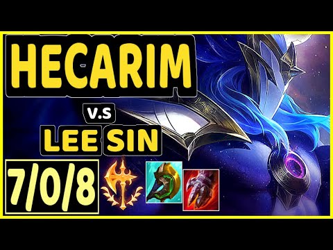 HECARIM vs LEE SIN - 7/0/8 KDA JUNGLE CHALLENGER GAMEPLAY - NA
