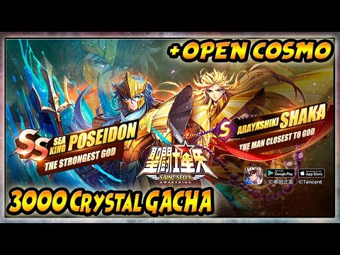 3000 CRYSTAL GACHA "POSEIDON & ALAYASHIKI" + OPEN COSMO ALL SAINTS - Saint Seiya Awakening