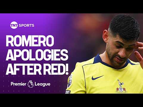 Tottenham's Thomas Frank reflects on Cristian Romero's red card against Manchester United 🟥