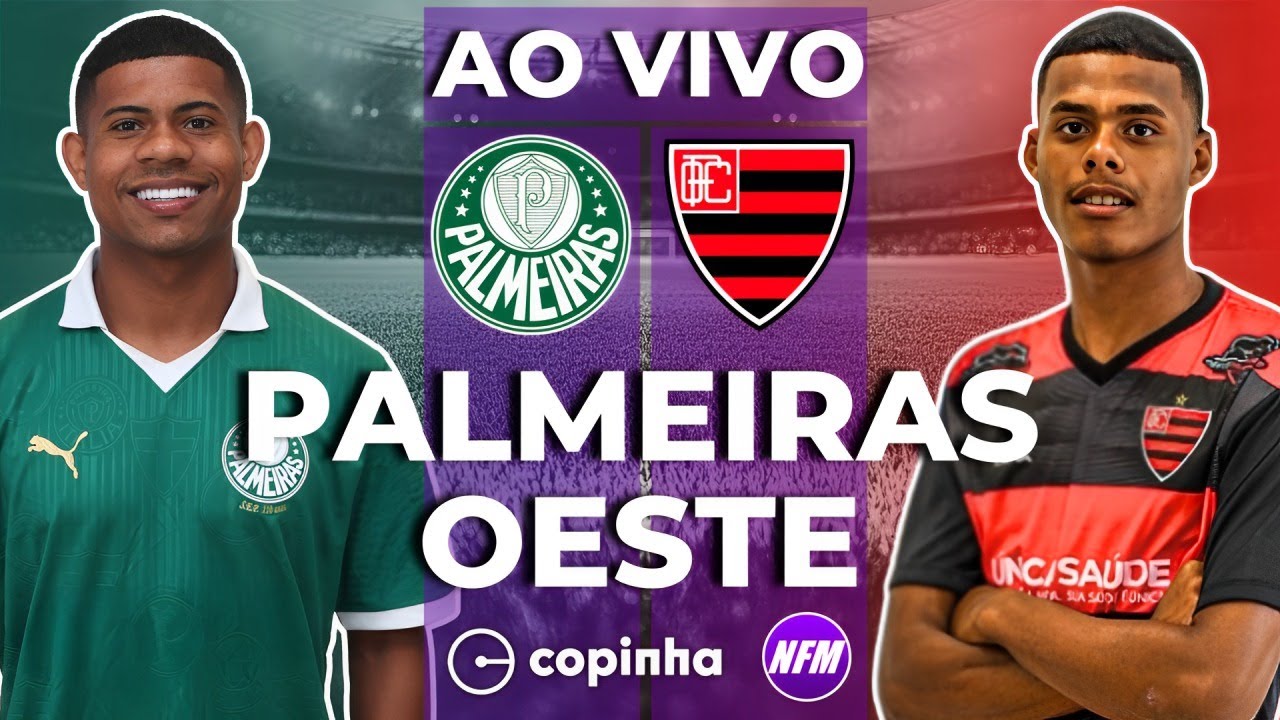 PALMEIRAS X OESTE AO VIVO | COPINHA AO VIVO COM IMAGENS DO ESTÚDIO | PALMEIRAS SUB-20