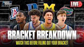 March Madness Full Bracket Reveal LIVE 🚨 | Real-time advice, expert picks, winners & losers ✅