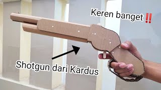 Download lagu Keren‼️Membuat Shotgun M1887 dari Kardus dapat Menembak Karet | Shotgun Mainan dari Kardus mp3
