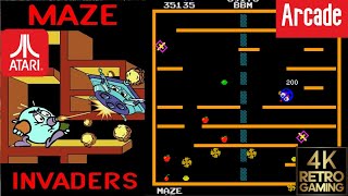 Maze Invaders Arcade ( Atari 1981 ) 4k Gameplay