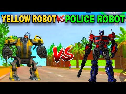 COMPARISON BETWEEN MY ROBOT  VS POLICE TRANSFORMERS || ROPE HERO VICE TOWN || NEWTEL GAMING || 2020