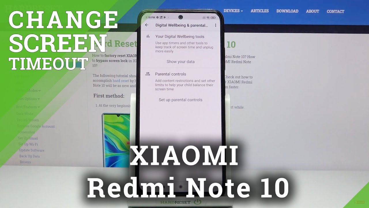 Check Total Screen Time - XIAOMI Redmi Note 10 & Battery Options