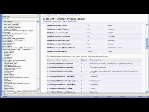 Visual Basic Video Tutorial - Volume 1- Lesson 18:  Date & Time Functions