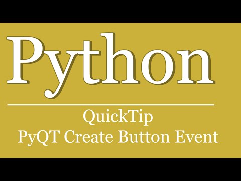 QuickTip #60 - Python Qt | Button Event erstellen | PyQt