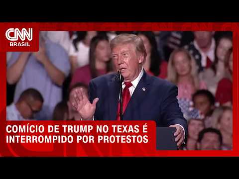 Em comício, Trump é interrompido por protestos e tenta esclarecer polêmica | LIVE CNN