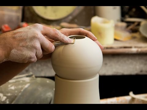 Trimming a Small Round Vase - Matt Horne Pottery