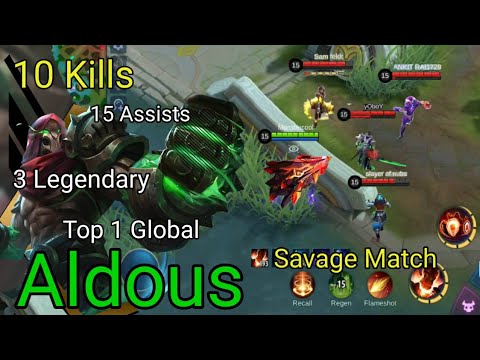 Savage Aldous Kills With His Insane Fist! 1 Hit Kills| Top 1 Global Aldous| Mobile Legends Bang Bang