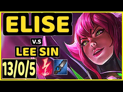 LAMABEAR (ELISE) vs LEE SIN - 13/0/5 KDA JUNGLE GAMEPLAY - EUW Ranked GRANDMASTER