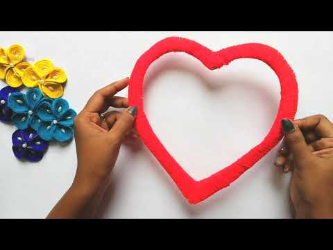 Easy Heart Making With Wool - Amazing Valentine's Day Craft Ideas - How to Make Yarn Heart Video
