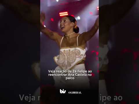 See Zé Felipe's reaction to reuniting with Ana Castela on stage.