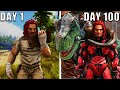I Survived 100 Days On The Island In ARK Survival Evolved