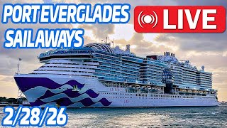 🔴 LIVE Cruise Ship Sail Aways From Port Everglades in Fort Lauderdale! 🚢