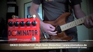 Video thumbnail for OKKO Dominator High Gain Distortion: Charvel to HIWATT SA212 by Brett Kingman