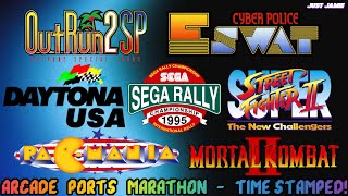 Arcade Ports Ranked Marathon (Episodes 79-85) Time Stamps #daytonausa #outrun #segarally 