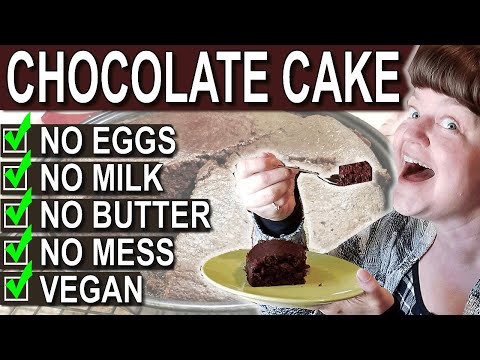 🎂🙃 Wacky Chocolate Cake Recipe (NO Eggs ~ NO Milk ~ NO Butter ~ NO Mess ~ Vegan) Video