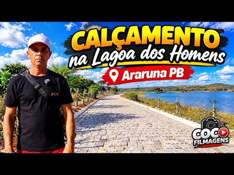 Calçamento na lagoa dos homens em Araruna PB 