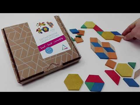 Vorschau: Geometrische Legeplättchen farbig sortiert 40 Teile