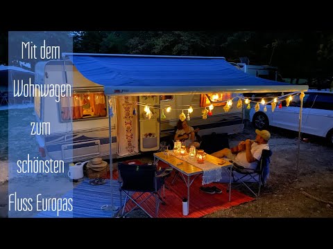 Am schönsten Fluss Europas - Mit dem Wohnwagen nach Slowenien an die Soča in Slowenien / Kamp Lazar