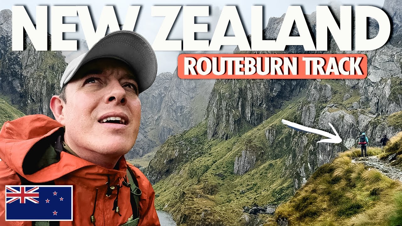 An adventurer embarks on a hike adventure through Routeburn Track.