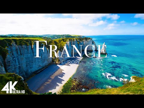 FLYING OVER FRANCE 4K UHD - Relaxing Music Along With Beautiful Nature Videos - 4K Video UltraHD