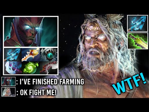 EPIC PRO ZEUS TRIDENT vs Rapier TB Crazy 100 HP Throne Def Late Game Battle Self Stack Farm Dota 2