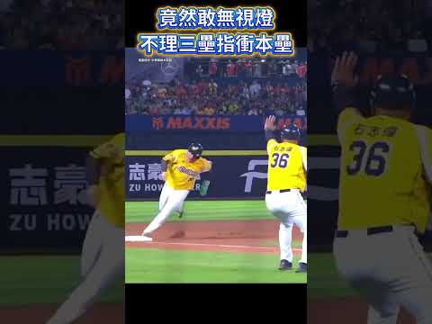 曾頌恩無視燈號 直接衝本壘得分!