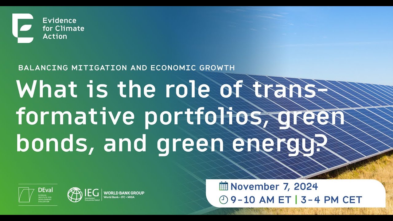 What is the role of transformative portfolios, green bonds, and green energy?