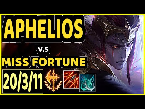 UPSET (APHELIOS) vs MISS FORTUNE - QUADRAKILL 20/3/11 KDA BOTTOM ADC CHALLENGER GAMEPLAY - EUW