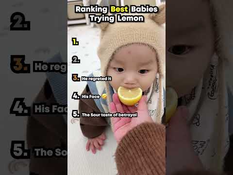 Ranking Best Babies Trying Lemon 🍋
