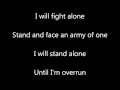 I Will Stand Alone - Firewind Lyrics