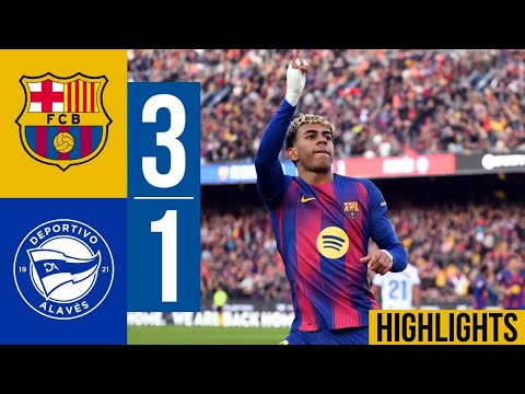 FC Barcelona vs Deportivo Alavés 3-1 | LaLiga Highlights & All Goals | Lamine Yamal Stunning