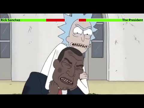 Rick Sanchez vs. The President with healthbars