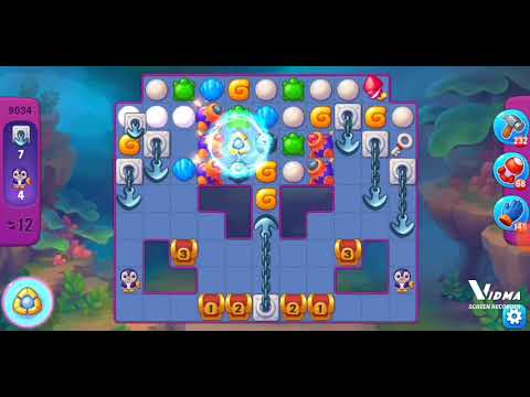 Fishdom. 9034 super hard level no boosters and diamonds. 17 moves