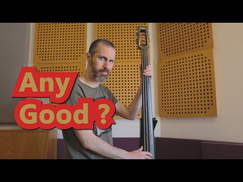 STAGG Electric Double Bass With Gigbag Plus 1/4" Output Jack  EUB Electric Upright Bass image 13