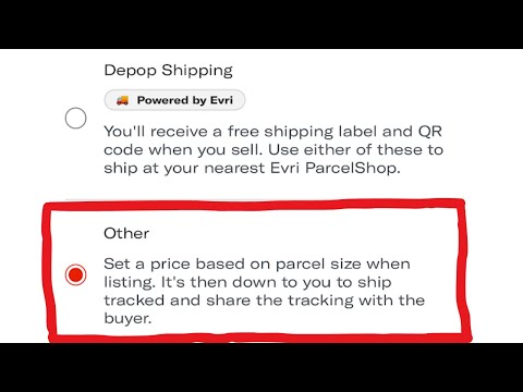 how to get the other shipping option depop dropshipping