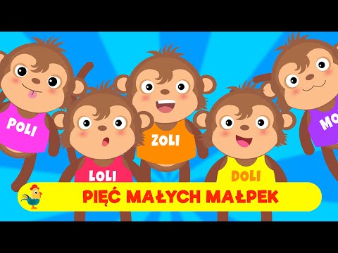 ŚPIEWAJĄCE BRZDĄCE - PIĘĆ MAŁYCH MAŁPEK - GODZINA PIOSENEK DLA DZIECI