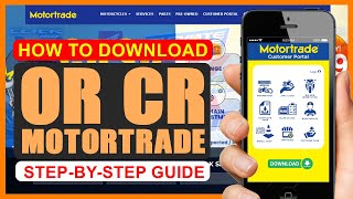 HOW TO DOWNLOAD OR CR IN MOTORTRADE