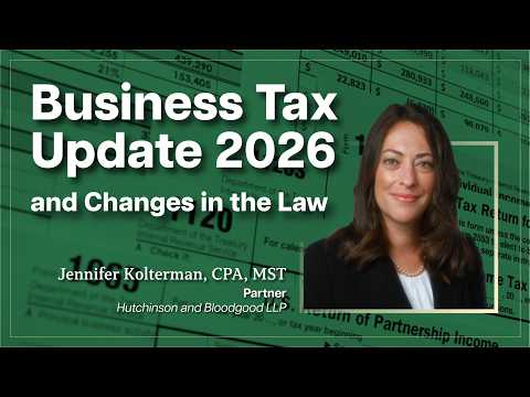 Business Tax Update 2025-2026