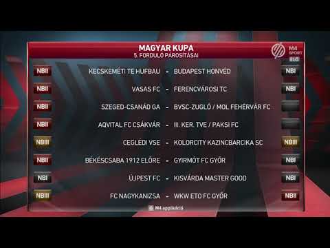 MK: Vasas–FTC és Újpest–Kisvárda a nyolcaddöntőben | M4 Sport