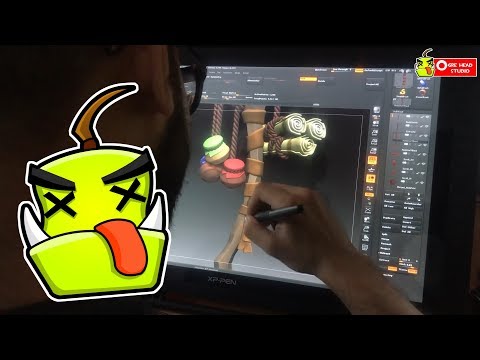Creating handle bands/wrapping for weapons using Zbrush