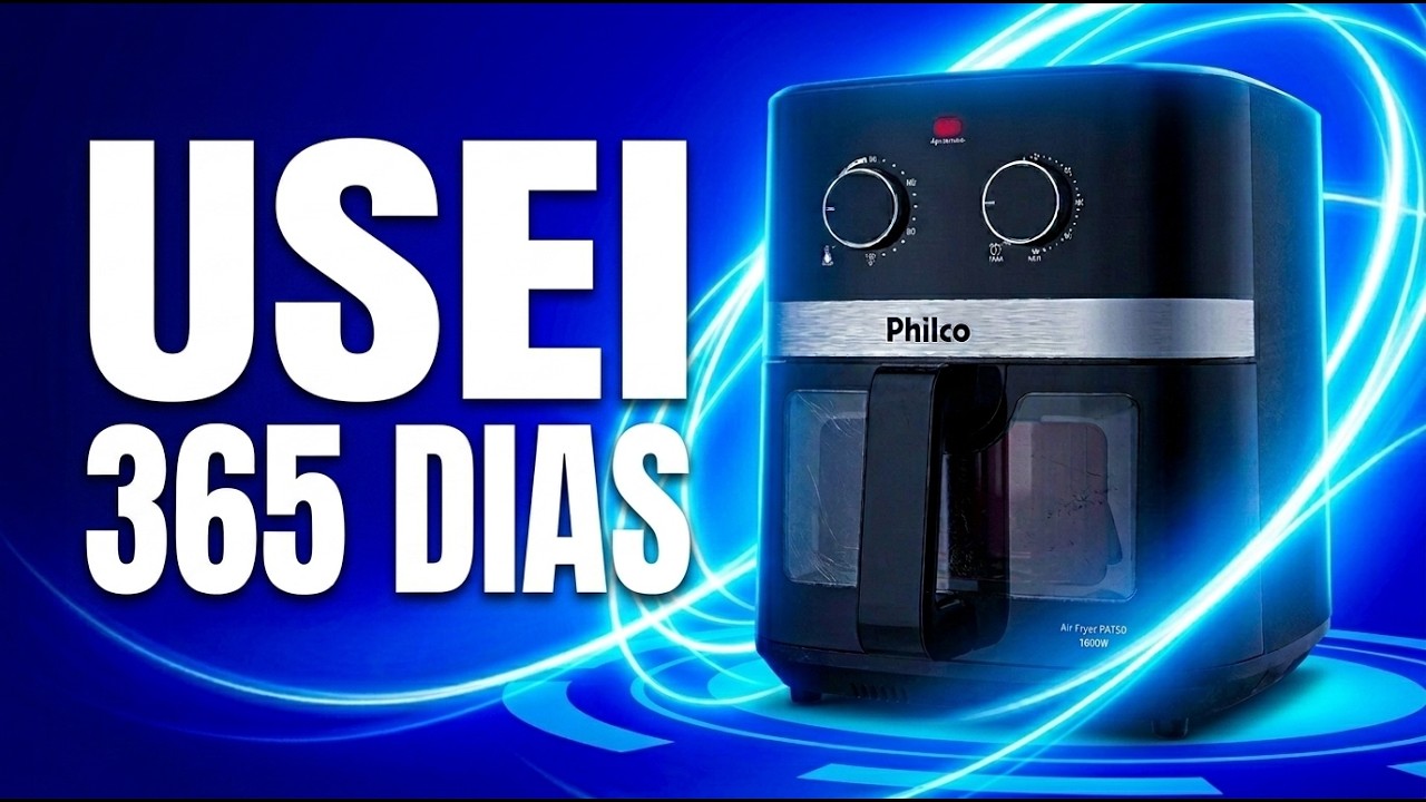Miniatura da avaliação em vídeo de Fritadeira Air Fryer Philco 9L 1800W PAF90 Redstone