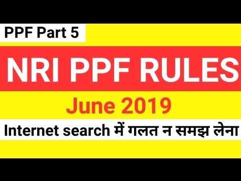 PPF NRI RULES JUNE 2019