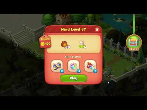 Gardenscapes 87 Hard Level - NO BooSTERS