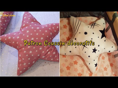 Patron Coussin décoratif forme étoile .