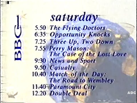 BBC1 News Room South East, weather, trailer & links announcer Malcolm Eynon 11th May 1990